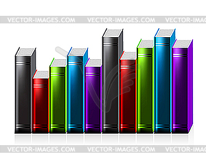 Books stack background - vector clipart