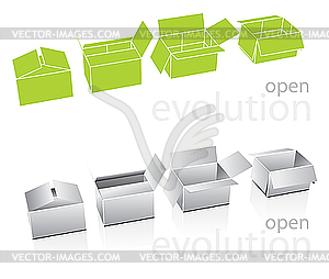 Illustrated carton boxes - vector clip art