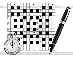 Blank crossword - vector clipart