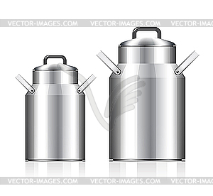 Бидоны для молока - клипарт в векторном виде