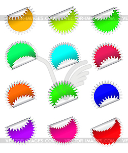 Round stickers - vector clipart