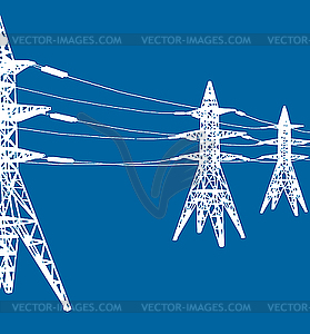 Power line - vector image