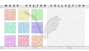 Maze collection - vector clipart