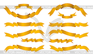 Golden ribbons - vector clipart / vector image