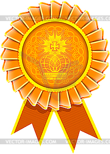 Illustration of award rosette - vector image