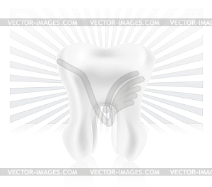 Photo-realistic tooth - vector clipart