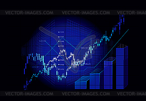 Stock market graphs - vector clipart