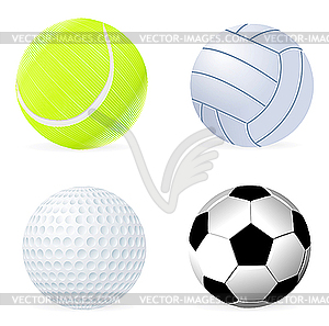 Set of balls - vector image