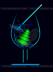 Cocktail Party invitation - vector clip art