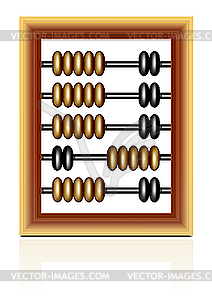 Wooden abacus on white - vector clip art