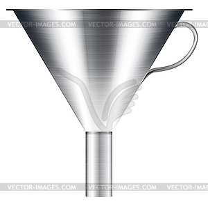 Funnel made of stainless steel - vector image