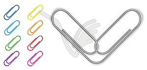 Paper clip set - vector clip art