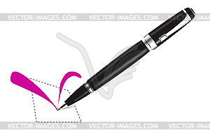 A piece of white checksheet with marking - vector clip art