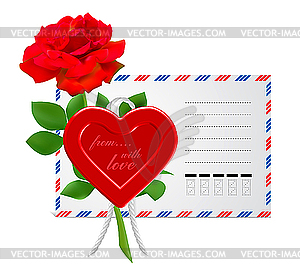 Envelope to the St.Valentine - vector clip art