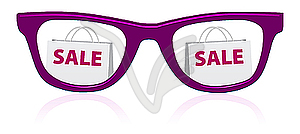 Sale sunglasses icon - vector image