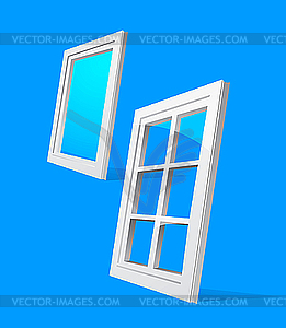 Perspective plastic window - vector clip art