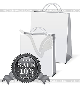 Shopping paper bags - vector clip art