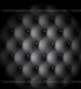 Black genuine leather upholstery - vector clipart