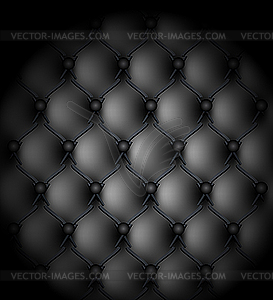 Black genuine leather upholstery - vector clipart