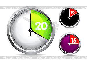 Set of timers - vector image