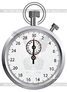 Crown stopwatch - vector clipart