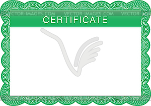 Classic guilloche border for diploma or certificate - royalty-free vector image