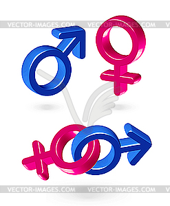 Male and female gender symbol - vector image