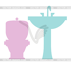 Bathroom set - vector clipart