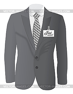 Suit for wedding conept - vector clipart