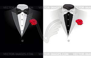 Black business suit - vector image