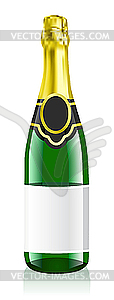 Bottle of champagne - vector image