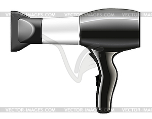 Hair dryer grey - - vector image