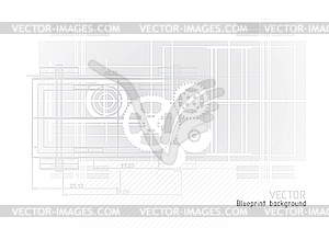 Technology blueprint abstract design - vector image