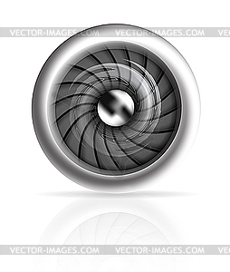 Реактивный двигатель - изображение в векторном формате