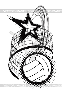 Volleyball sport design element - vector clipart