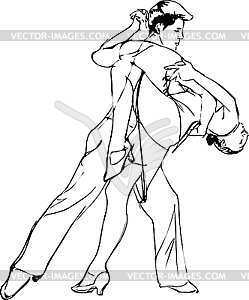 Dancing couple - vector clipart