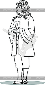 Man in an old suit - royalty-free vector image
