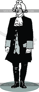 Man in retro suit - vector clipart