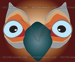 Big-eyed bird - vector image