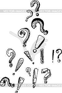 Question marks - vector clip art