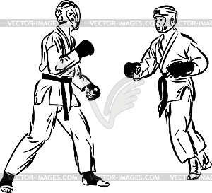 Каратэ Кекусинкай боевые искусства спорт - графика в векторе