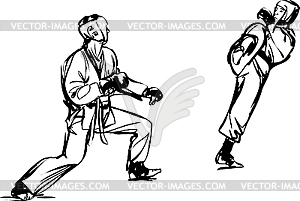 Karate Kyokushinkai martial arts sports - stock vector clipart