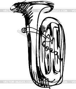 Trumpet musical instrument - vector image