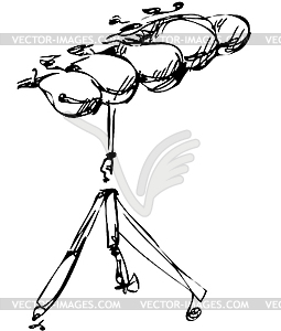 Percussion instruments orchestra - vector clipart