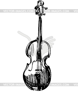  stringed musical instrument violin - vector image