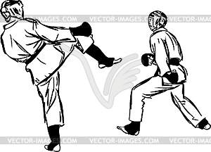 Karate Kyokushinkai martial arts sports - vector clip art