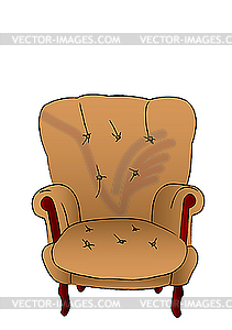 Brown armchair - vector image