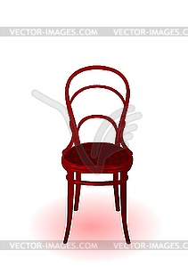 Деревянный стул - векторизованный клипарт