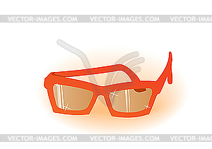 Orange glasses - vector clipart