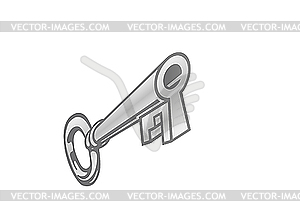 A metal key  - vector clipart